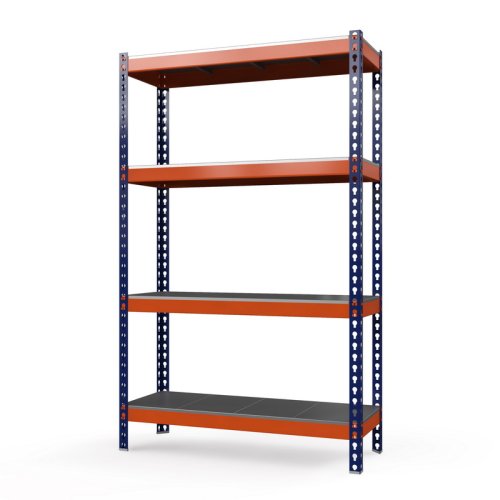 Стеллаж для магазина пристенный Профи-Т 2500x1240x500 мм. Ярусы: оцинк. мет. усил. 4 шт. (Т-130/1 M/4/У)