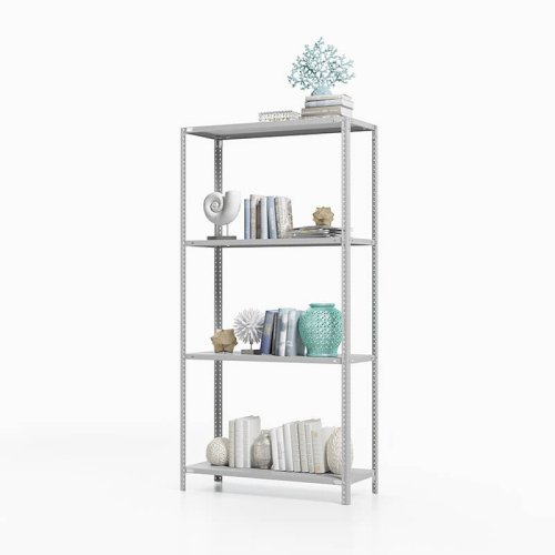 Стеллаж металлический для дома ТС Лайт, 1800x1000x400 мм. Полки: 4 шт. металл (ТС 18100440)