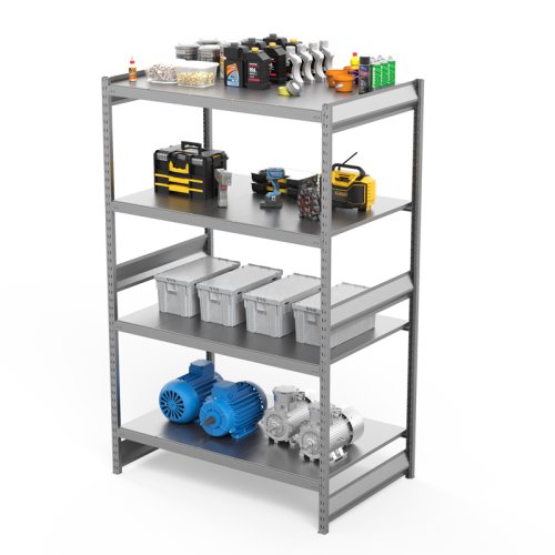 Полочный стеллаж СГ Ультра (2500х1500х600 мм) 4 яруса, цинк