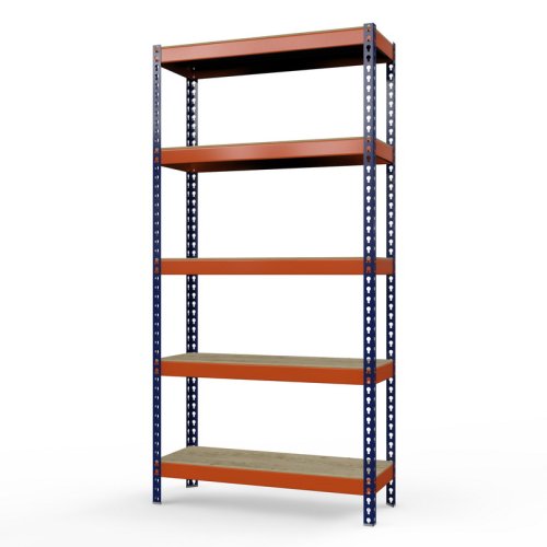 Стеллаж для магазина пристенный Профи-Т 2500x1240x455 мм. Ярусы: фанера 5 шт. (Т-120/1 F/5)