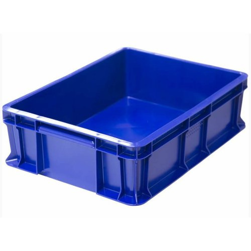 Ящик пластиковый универсальный сплошной, 400х300х120 (Синий)
