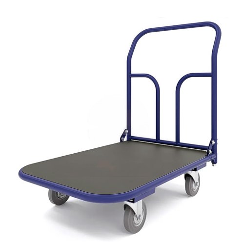 Тележка платформенная с резиновым покрытием ТПР 2 (600x900 мм, колеса серая резина 125 мм)