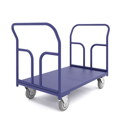 Тележка платформенная ТПД 1 (г/п 550 кг, 500x800 мм, колеса серая резина 200 мм)