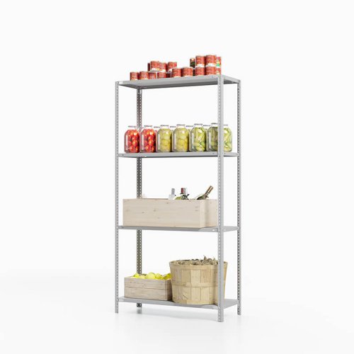 Стеллаж металлический для погреба ТС Лайт, 2000x700x300 мм. Полки: 4 шт. металл (ТС 20070340)