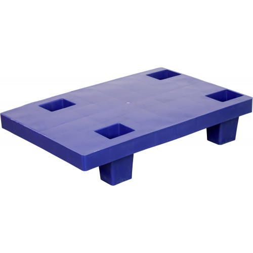 Поддон пластиковый TR 400-1 (250/250кг, 600x400x130, сплошной на ножках, окрашенный, синий)