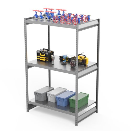 Полочный стеллаж СГ Ультра (2000х1500х600 мм) 3 яруса, цинк (СГУ 2015063)