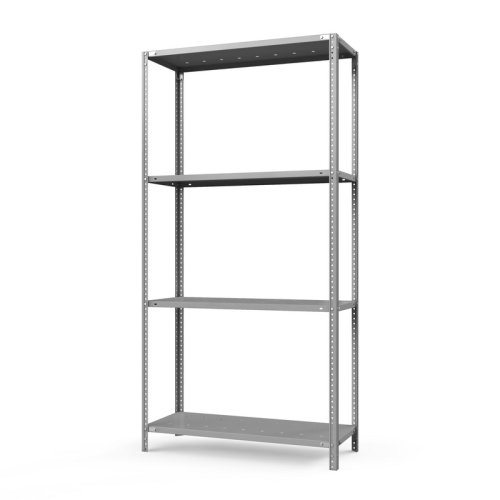 Стеллаж для магазина пристенный ТС Лайт, 2200x1200x400 мм. Полки: 4 шт. металл перф. (ТС 22120441)
