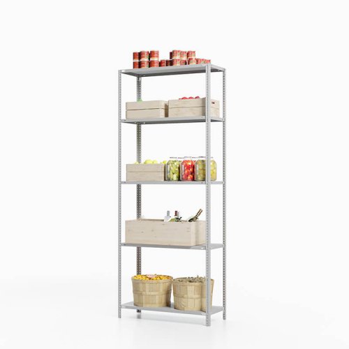 Стеллаж металлический для погреба ТС Лайт, 2000x1200x400 мм. Полки: 5 шт. металл (ТС 20120450)